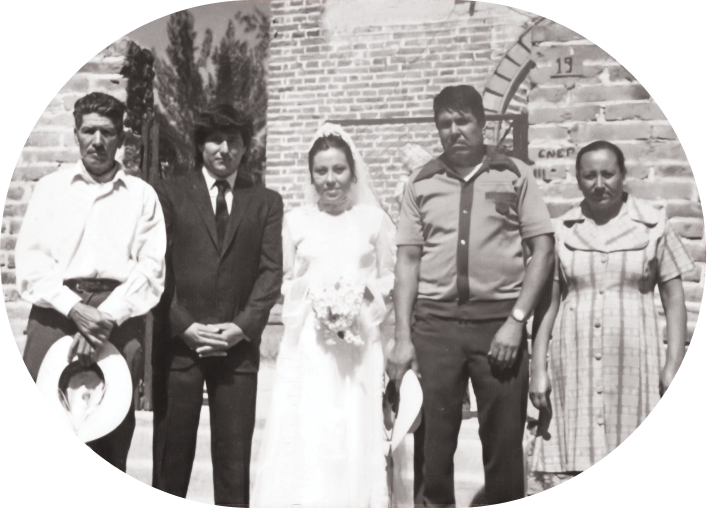 Martha y José en su boda